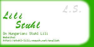 lili stuhl business card